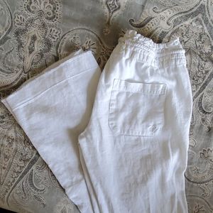 Roxy White Linen Pants